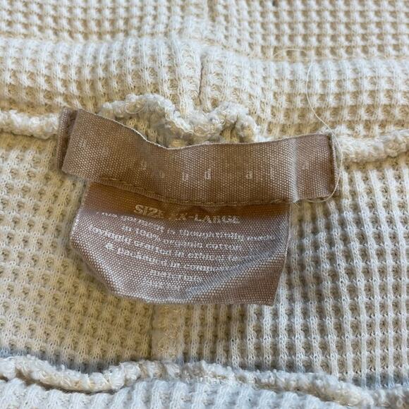 The Good Alma Foldover Organic Cotton Waffle Lounge Pant XX Large - Picture 4 of 9